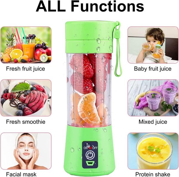 Portable Blender,Blender for Shakes and Smoothies with USB Rechargeable,6-Point Stainless Steel Blades for Gym,Office,Traveling