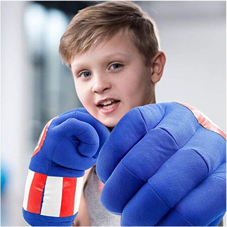 Kids Superhero Gloves Boxing Plush Hands Fists Gloves Toys