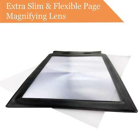 3X Magnifying Sheet Flat Full Page Reading Magnifier Perfect Reading Aid for Elderly, People with Low Vision