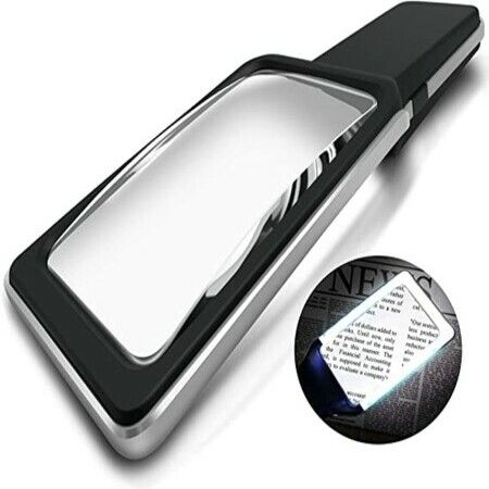 Large 3x Magnifying Glass with 10 Anti-Glare And Fully Dimmable LED for Reading Small Fonts, Low Vision Seniors,Inspection