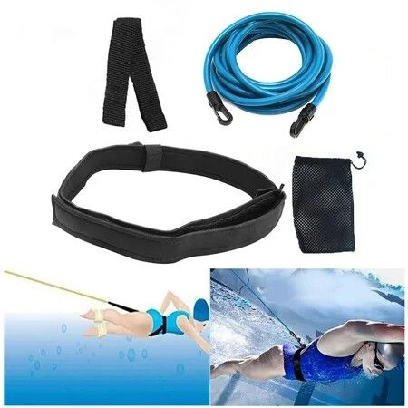 4M Swim Training Belts Swim Bungee Cords Resistance Bands