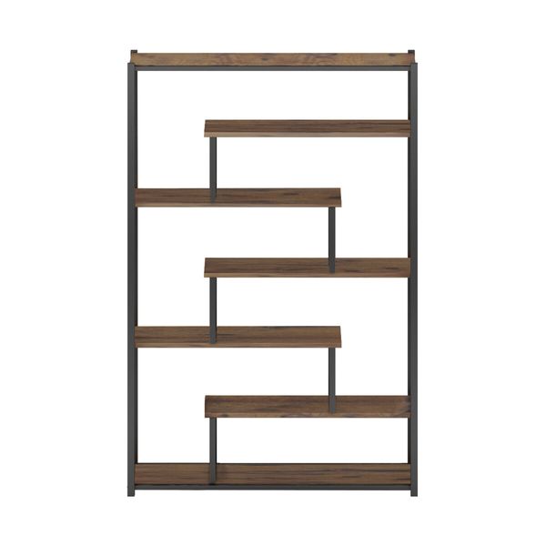 LUXSUITE 7-tier Bookshelf Bookcase Storage Display Rack Freestanding Organizer for Living Room Bedroom Home Office Furniture