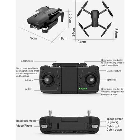 GPS Foldable Brushless Drone 8K HD Professional Aircraft Aerial Camera 5000M Long Endurance Flight with 2 Batteries