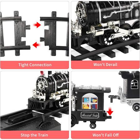 Remote Control Train Set With Smoke, Sound And Light, RC Train Toy, Boys And Girls Birthday Gift