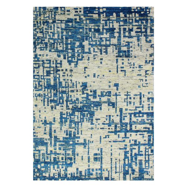 Large Carpet Floor Mat Blue Area Rug Bedroom Living Room Nursery Non Slip Washable Rectangle Velvet Abstract Print