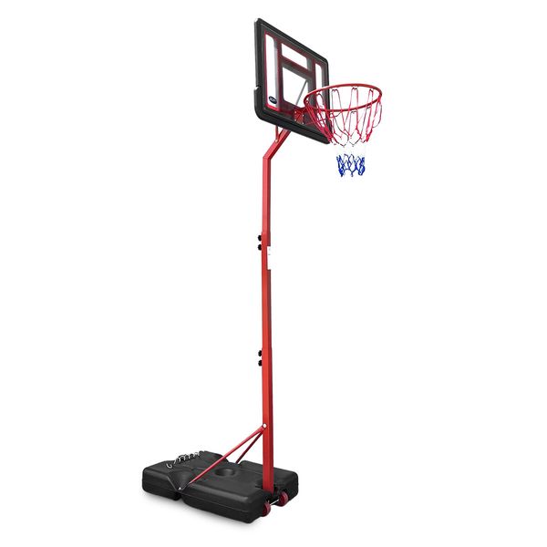 Portable Basketball Hoop Indoor Stand System Ring Net Set Outdoor 1.7m-2.6m Height Adjustable Ball Kids Genki