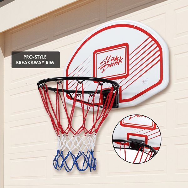 Mini Basketball Hoop Ring Indoor Portable Backboard Net Pump Door Wall Mounted System Stand Kids Genki 73 x 49cm