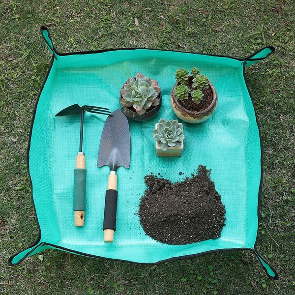 Waterproof PE Plant Transplant Mat, Succulent Indoor Transplant Mat, Portable Gardening Mat (100 x 100 cm)