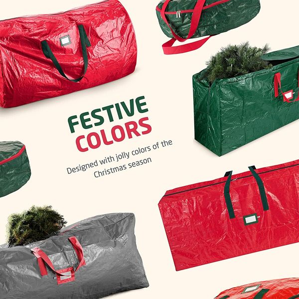 Artificial Christmas Tree Storage Bag Stores Trees up to 165CM Tall Can Also Store Christmas Inflatables Red