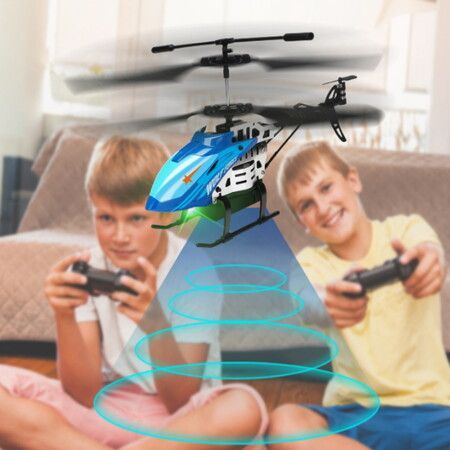 Helicopter RC 2.4G 3 Channels  with Gyroscope forward  backward up down turn left right fixed height Duration 25min Dual Batteries