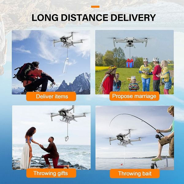 Mavic Air 2S Airdrop System with Landing Gear ,Long Distance Payload Airdrop Release Drop Device Kit for DJI Air 2S/Mavic Air 2 Drone