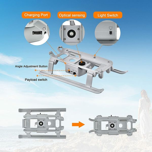 Mavic Air 2S Airdrop System with Landing Gear ,Long Distance Payload Airdrop Release Drop Device Kit for DJI Air 2S/Mavic Air 2 Drone