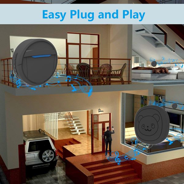 Upgraded Pet Dog Doorbells Wireless Door Bell House-Training Multifunction Sensor Motion (Receiver & Transmitters) Training Tool