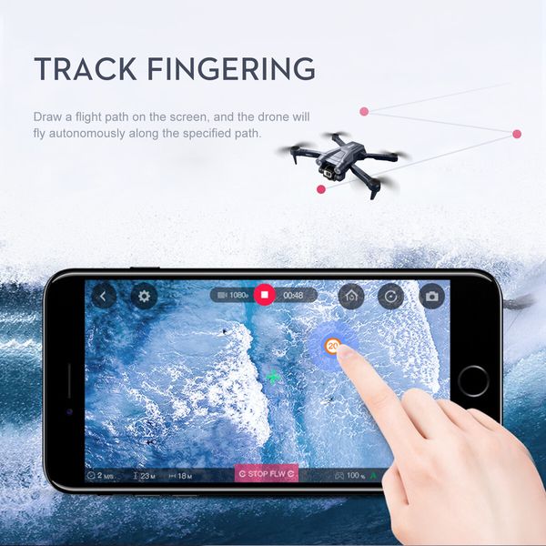 4K HD ESC Dual Camera Optical Flow Localization 2.4G WIFi Obstacle Avoidance Quadcopter Toys Dual Batteries