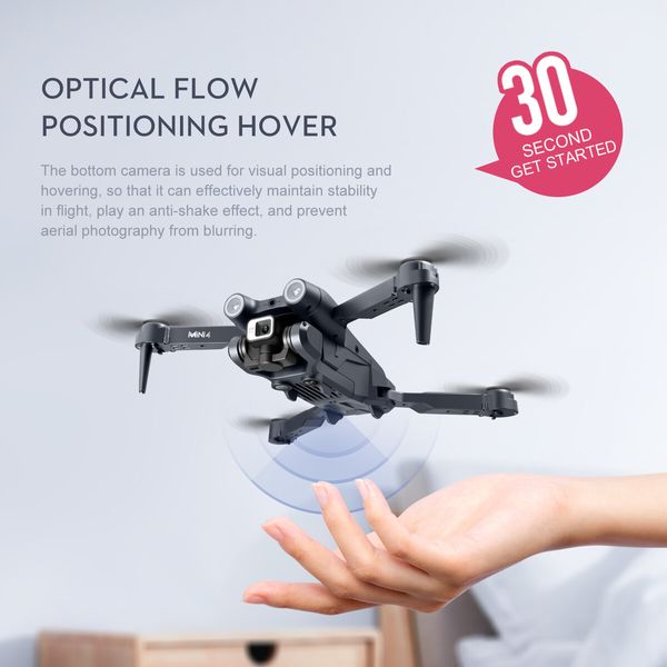 4K HD ESC Dual Camera Optical Flow Localization 2.4G WIFi Obstacle Avoidance Quadcopter Toys Dual Batteries