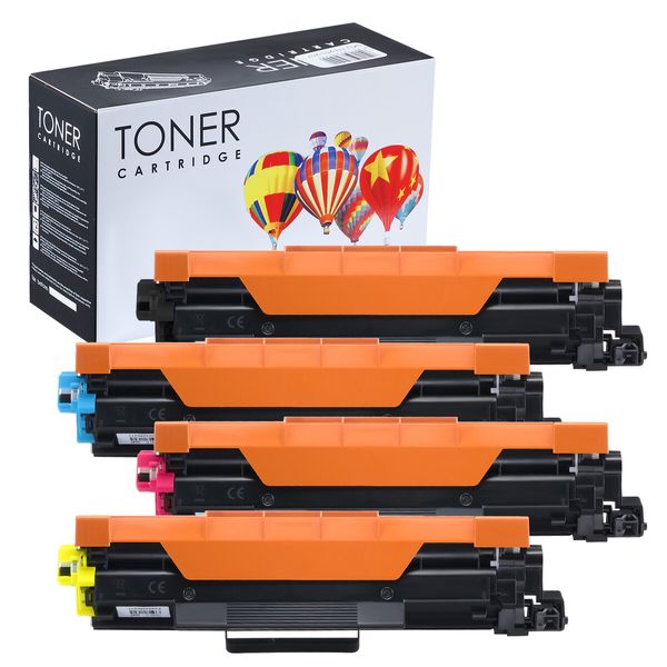 4 Laser Toner Cartridge Replacement TN253 TN257 for Brother Printer DCPL3510CDW MFCL3750CDW L3770CDW L3745CDW HL-L3230CDW L3270CDW with Chip