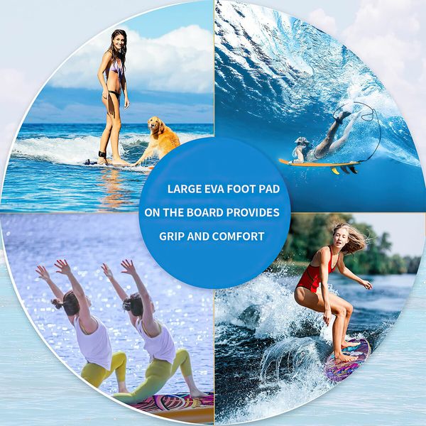 Surfing SUP Paddle Board Stand Up Blow Foam Inflatable Kayak Surfboard GENKI