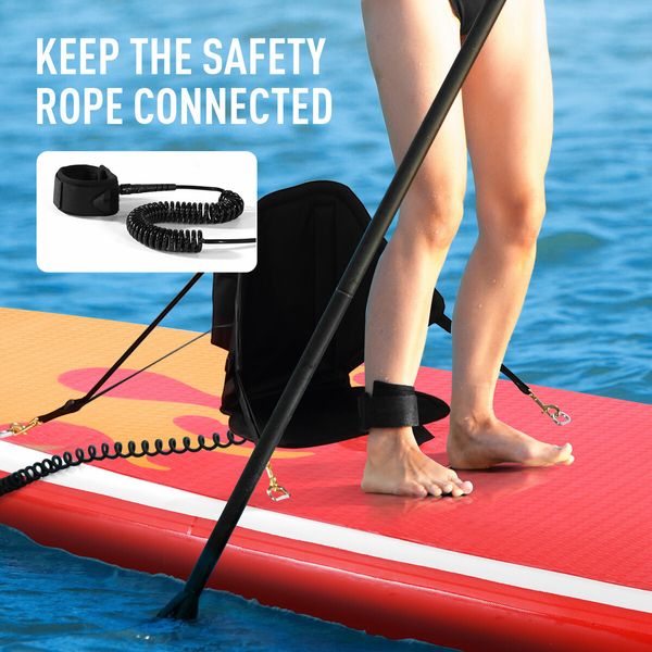 SUP Kayak Inflatable Stand Up Paddle Surfing Board Blow Foam Surfboard GENKI 2 In 1 with Seat Red