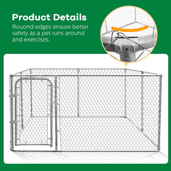 Dog Kennel Run Enclosure Rabbit Hutch Chicken Coop Pet Exercise Playpen Puppy Cage 230x230x122cm