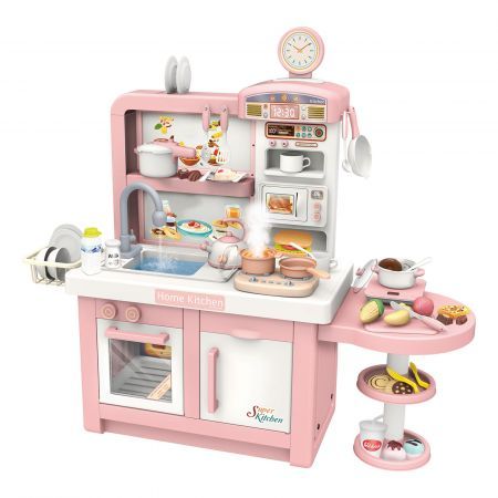 Pretend Kitchen Play Role Cooking Toys Set Children Cookery Cookware Playset Plastic 41 PCS Accessories