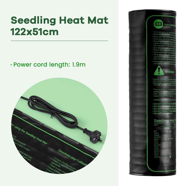 Seedling Heat Mat Plant Heated Germination Warming Pad Starter Grow with Digital Temperature Controller 160W 