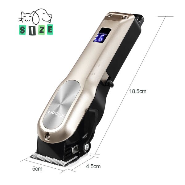 Dog Clipper Grooming Kit Pet Haircut Professional Cat Hair Trimmer Cutter Puppy Shaver Animal Cordless 2000mAh Li Ion Battery