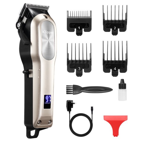 Dog Clipper Grooming Kit Pet Haircut Professional Cat Hair Trimmer Cutter Puppy Shaver Animal Cordless 2000mAh Li Ion Battery