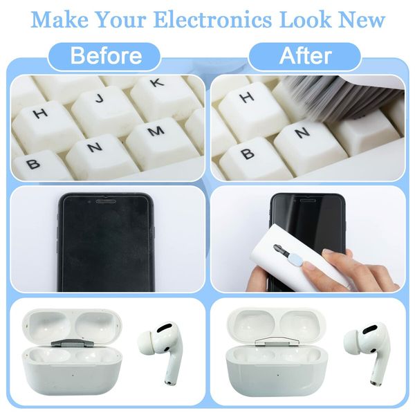 Keyboard Earbud Cleaner Kit for Airpods Pro MacBook iPad Walrfid Multi-Function Airpod Cleaning Pen Brush Tool