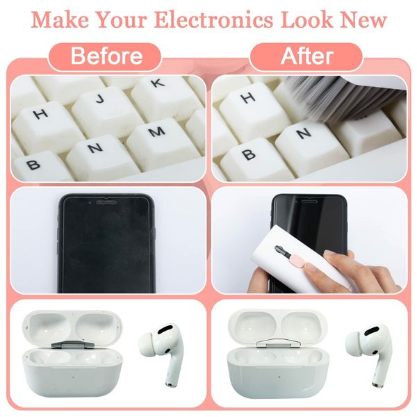 Laptop Screen Keyboard Earbud Cleaner Kit for Airpods Pro MacBook iPad Walrfid Multi-Function Airpod Cleaning Pen Brush Tool