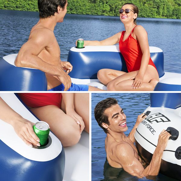 Bestway Floating Pool Giant Island Party Raft Swim Platform Inflatable Tube 4 Persons 239cm