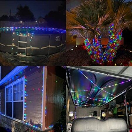 32M Solar Rope Light 300 Copper Fairy String Tube TREE TENT CAMP Party Garden Yard Home Wedding Christmas Halloween Holiday Decoration Lighting(Multi Color)