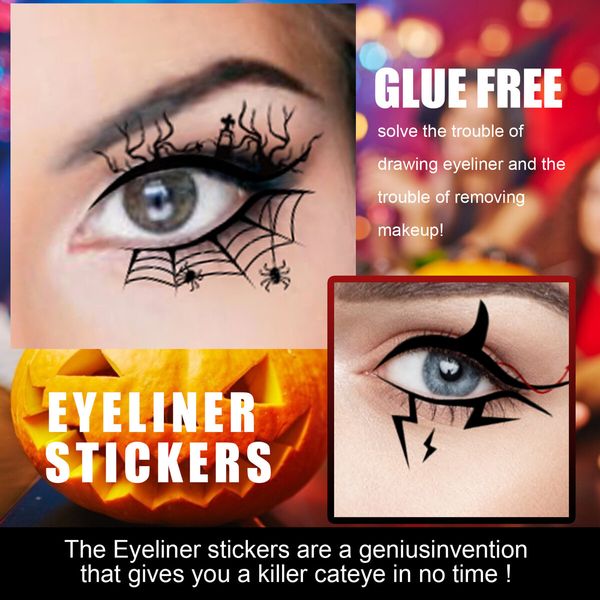 8pcs Eyeliners Halloween Fancy Fashion Costume Party Look