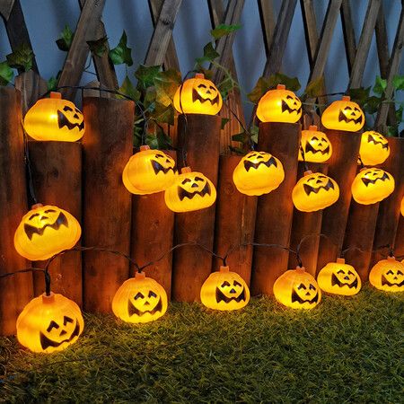 6.5m Halloween Lights string with 30 led Pumpkin Light,Orange Lights 2 modes