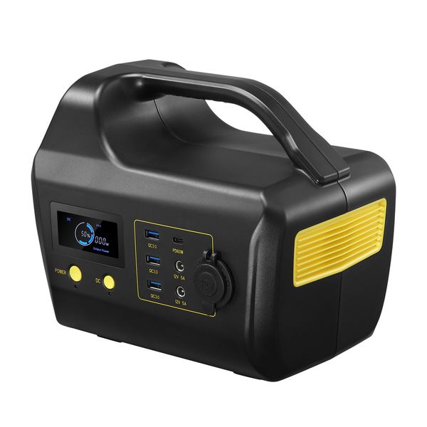 Portable Generator Solar Power Station for Camping Wireless Rated 300W 360Wh PD60W LED Backup Lithium Battery Travel