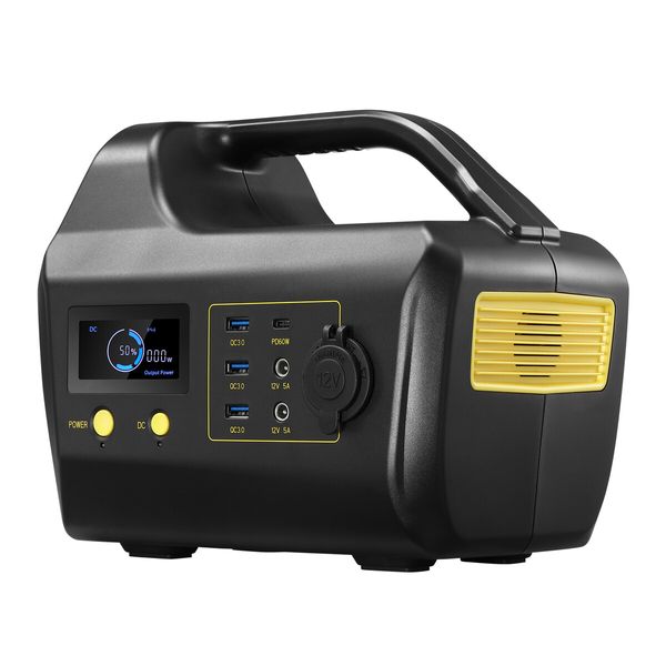 Portable Generator Solar Power Station for Camping Wireless Rated 300W 360Wh PD60W LED Backup Lithium Battery Travel