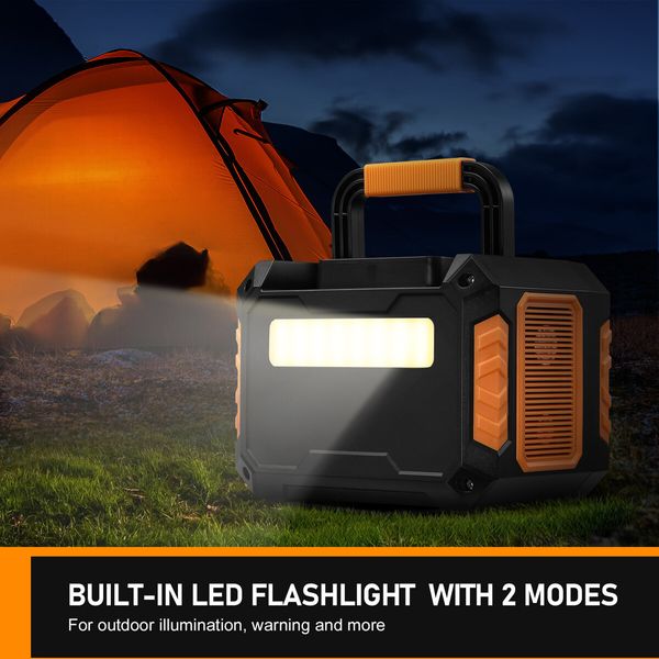 Power Station Solar Portable Generator Camping Wireless Rated 300W 370Wh PD60W LED Lithium Battery for Outdoor Travel Picnic Party