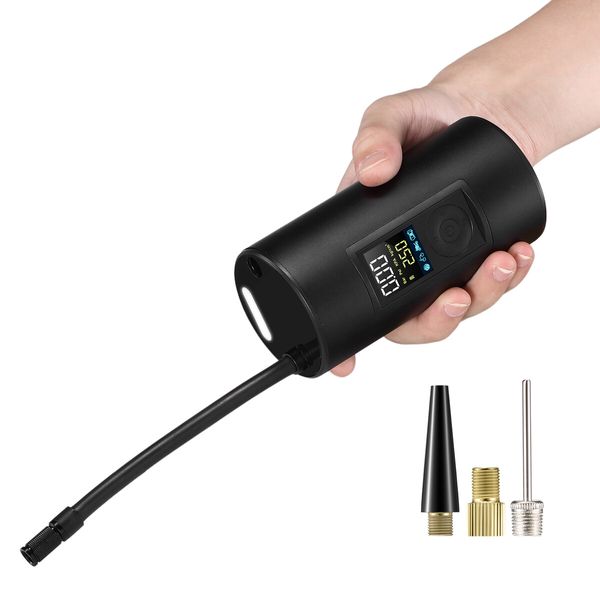 Portable Air Compressor Bike Bicycle Pump Tyre Inflator For Mattress Car Tire Inflatable Motorcycle Digital Cordless Compact