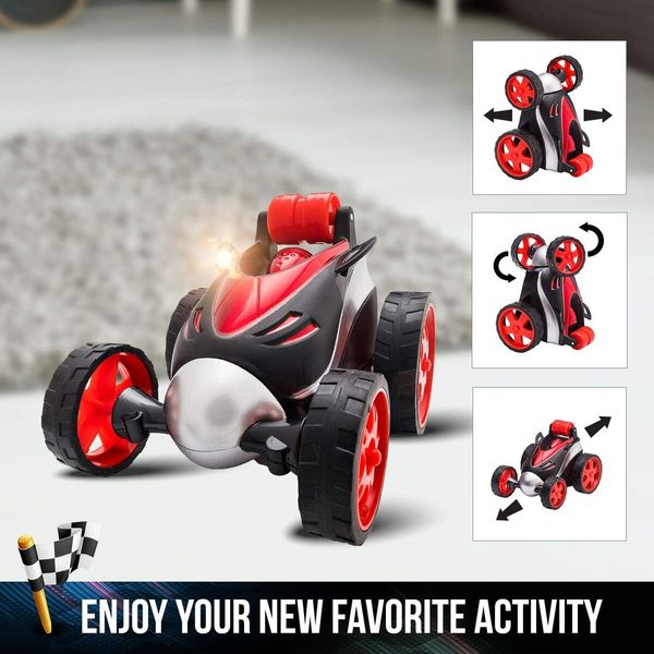 Remote Control Car for Kids, Remote Control Stunt Car Toy, 4 Wheel Drive Car Spins and Flips,Gift for Kids