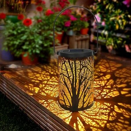 Solar Lantern Outdoor Lights for Decorative Atmosphere Hanging Garden Lantern (1 Pack)