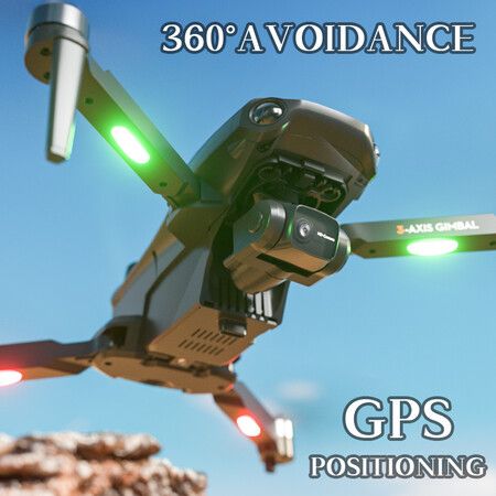 8K HD GPS Professional Aerial Drone 3-Axis Gimbal Brushless Obstacle Avoidance Drone Brushless Quadcopter RC Drone Toy