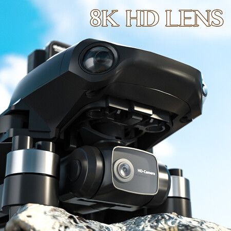 8K HD GPS Professional Aerial Drone 3-Axis Gimbal Brushless Obstacle Avoidance Drone Brushless Quadcopter RC Drone Toy