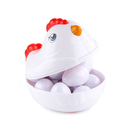 Chicken Toy Easter Egg Shape Sorter, Fine Motor Toys And Sensory Toys for Toddlers Kids  Matching Color Sorting Eggs