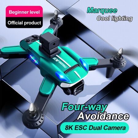 Professional K8 Drone with 4K HD Camera ESC Wifi FPV Optical Flow Obstacle Avoidance Foldable RC Helicopter Color  Green