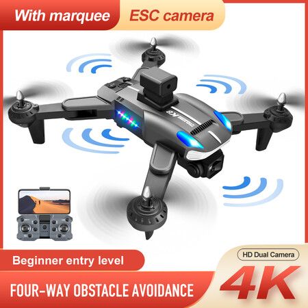 Professional K8 Drone with 4K HD Camera ESC Wifi FPV Optical Flow Obstacle Avoidance Foldable RC Helicopter Color  Green