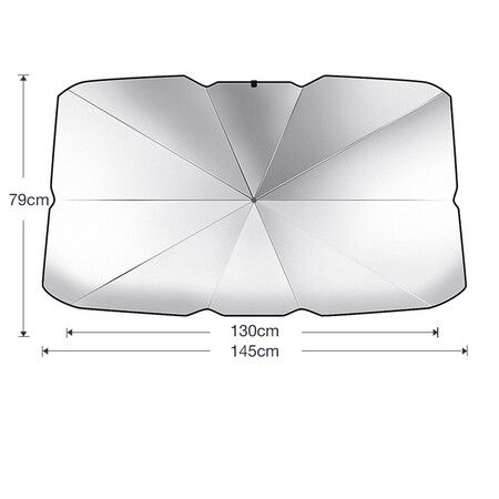 Car Windshield Sun Shade UV Rays and Heat Sun Visor Protector Foldable Reflector Windshields Umbrella (145x79cm)L