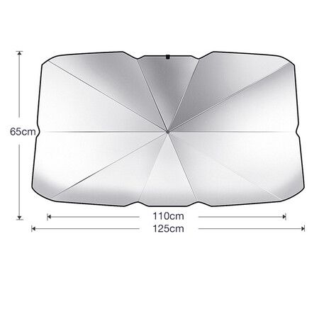 Car Windshield Sun Shade UV Rays and Heat Sun Visor Protector Foldable Reflector Windshields Umbrella (125x65cm)M