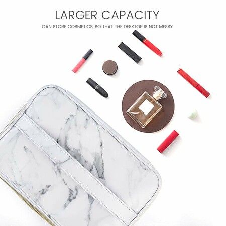 3Pcs Makeup Bags Portable Travel Cosmetic Bag Waterproof Organizer Multifunction Case Marble Toiletry Bags