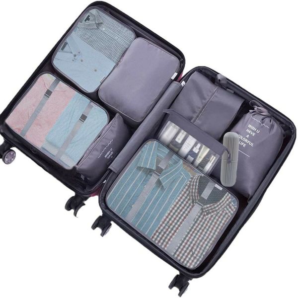 9 Set Packing Cubes Luggage Packing Organizers for Travel Accessories