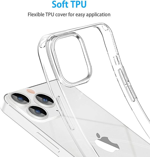 Compatible with iPhone 14 Pro Case, Clear Soft Shockproof Protective Slim Thin Bumper Cover Phone Case for iPhone 14 Pro - 6.1 inch 2022