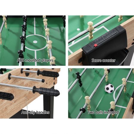 10-in-1 Games Table Soccer Foosball Pool Table Tennis Air Hockey Chess Cards